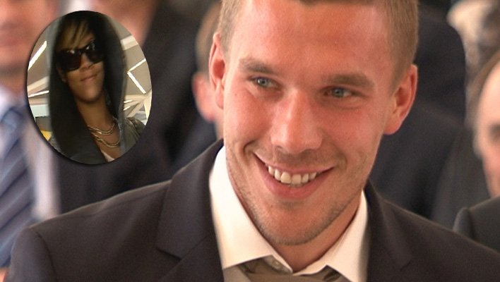 Lukas Podolski und Rihanna (Foto: HauptBruch GbR) - Montage