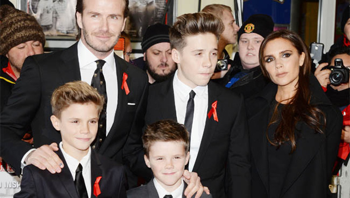 David, Victoria, Romeo, Cruz und Brooklyn Beckham