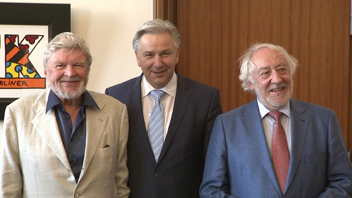 Hardy Krüger, Dieter Hallervorden, Klaus Wowereit (Foto: HauptBruch GbR)