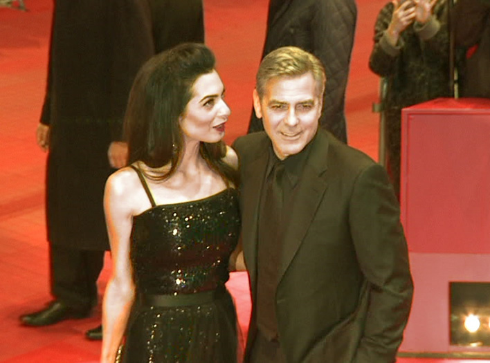 George Clooney brachte zur Eröffnung der 66. Berlinale erstmals seine Frau Amal Clooney mit nach Berlin
