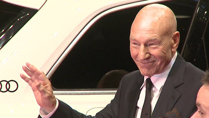 Sir Patrick Stewart bei der Weltpremiere von "Logan - The Wolverine" in Berlin