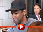 Denzel Washington trifft in Berlin ein