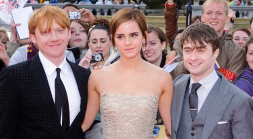 Rupert Grint, Emma Watson und Daniel Radcliffe