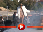 Rihanna Foto-Shooting am Hauptbahnhof