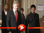 Shah Rukh Khan und Klaus Wowereit im Roten Rathaus